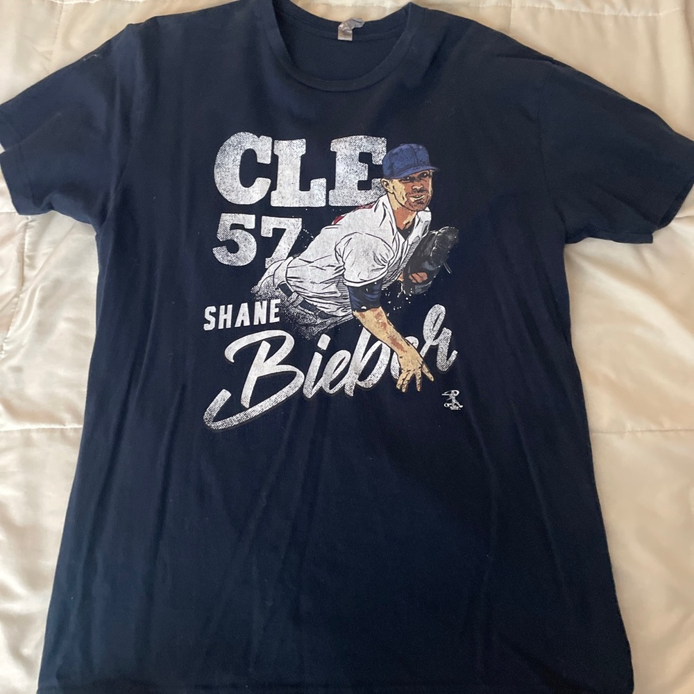 Next Level Apparel Shane Bieber Cleveland Indians Shirt Men’s Medium